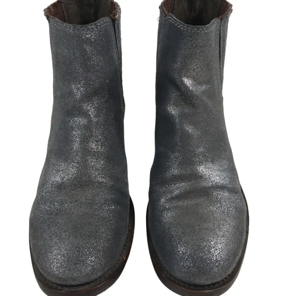 Tory Burch Metalic Silver/Gray Boots GUC $365 Size 6.5M   FS2160